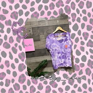 VS PINK x 5th & Ocean V Neck Tee Size Medium